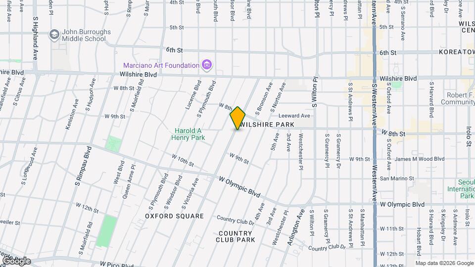 850 S Crenshaw Blvd Mapa y Detalles de la Ubicación