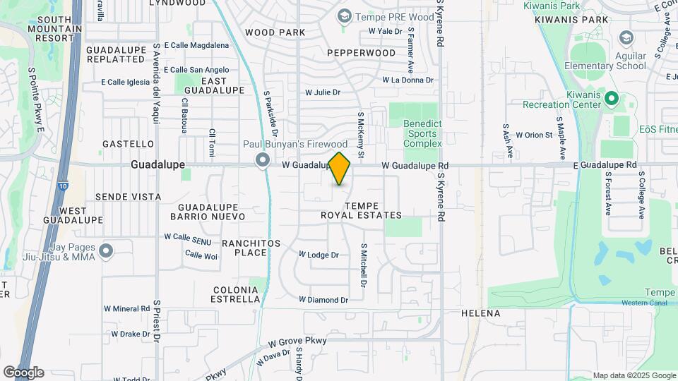 6508 S McKemy St Map and Location Details