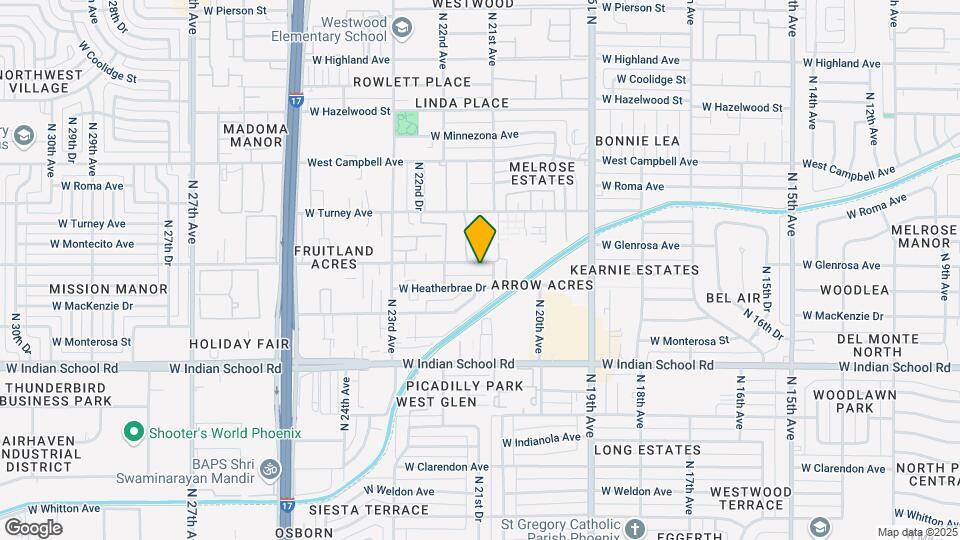 2115 W Glenrosa Ave Map and Location Details