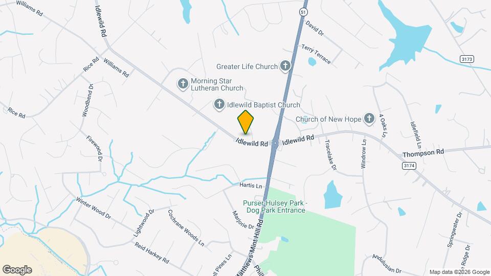 12917 Idlewild Rd Map and Location Details