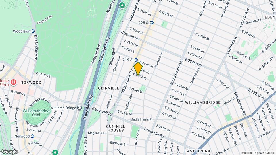 730 E 217th St Map and Location Details