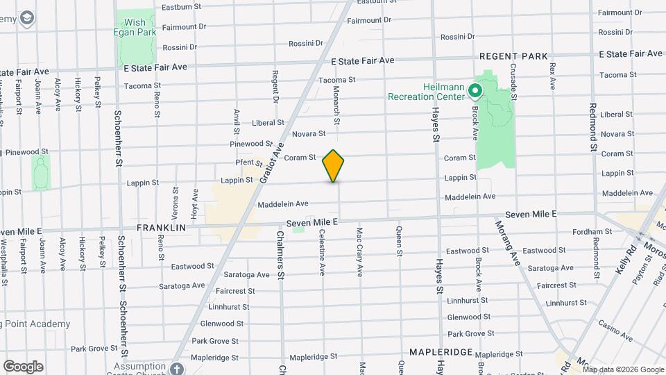 14570 Lappin St, Unit Apt 1 Mapa y Detalles de la Ubicación