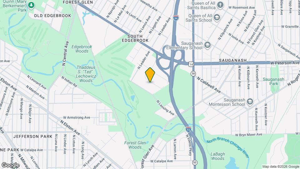 5844 N Lacey Ave Map and Location Details