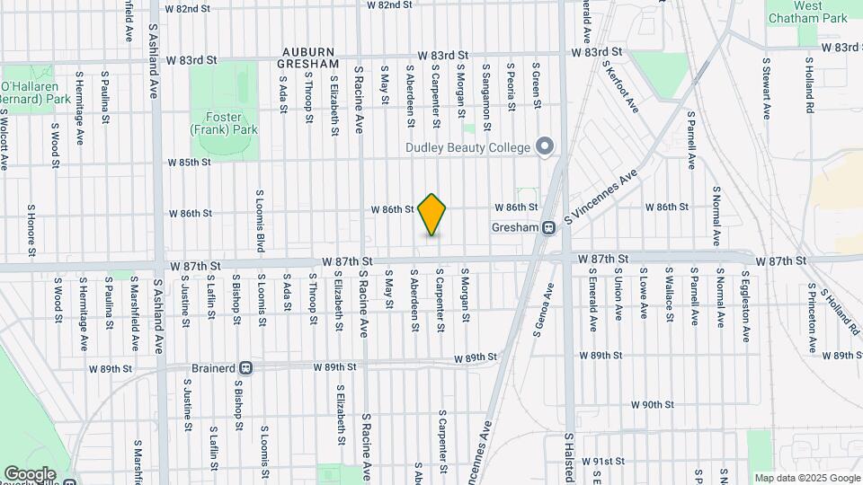 8640 S Carpenter St Map and Location Details