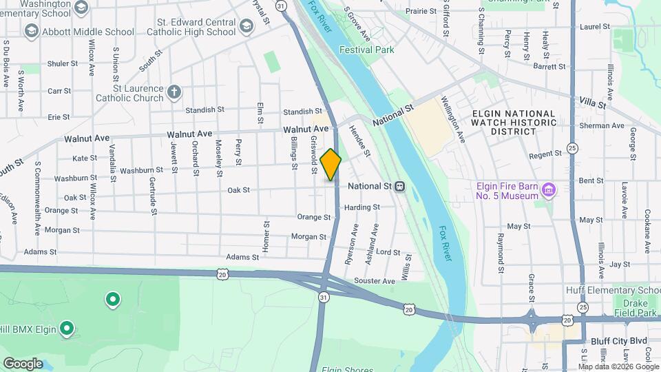 206 Oak St Map and Location Details