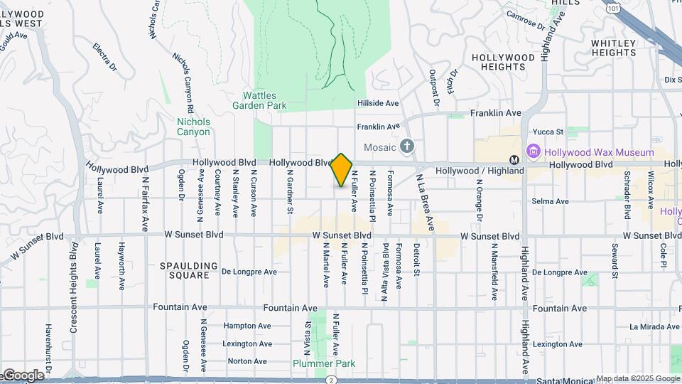1610 N Fuller Ave Mapa y Detalles de la Ubicación