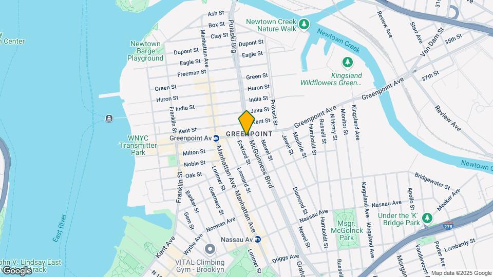 210 Greenpoint Ave Map and Location Details