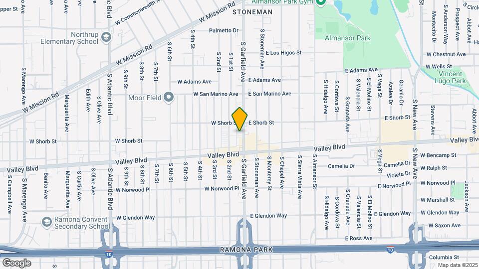 1221-1225 S Garfield Ave Map and Location Details