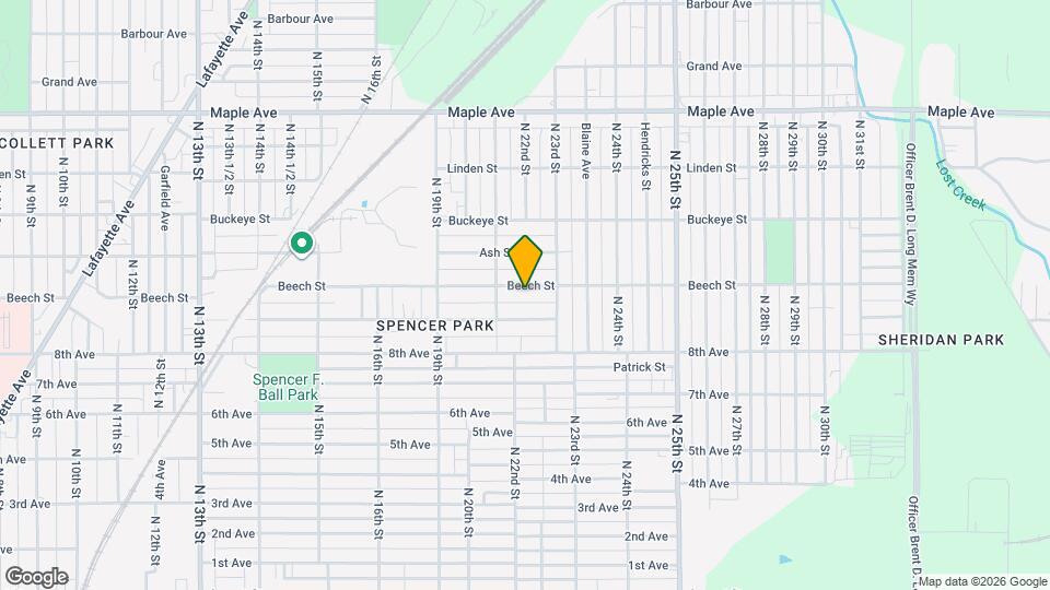 2119 Beech St Map and Location Details