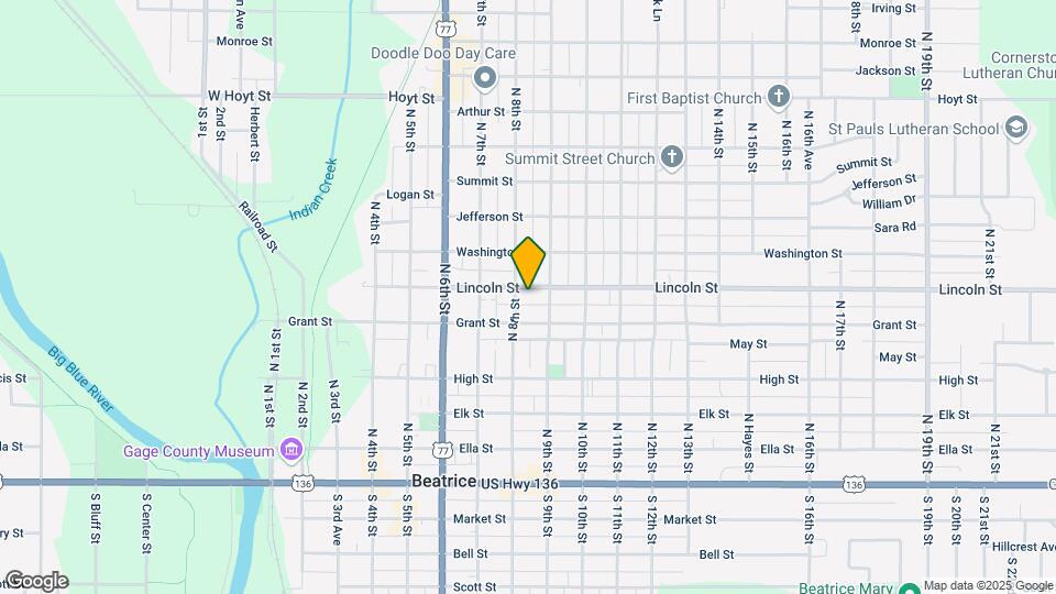 809 Lincoln St Map and Location Details