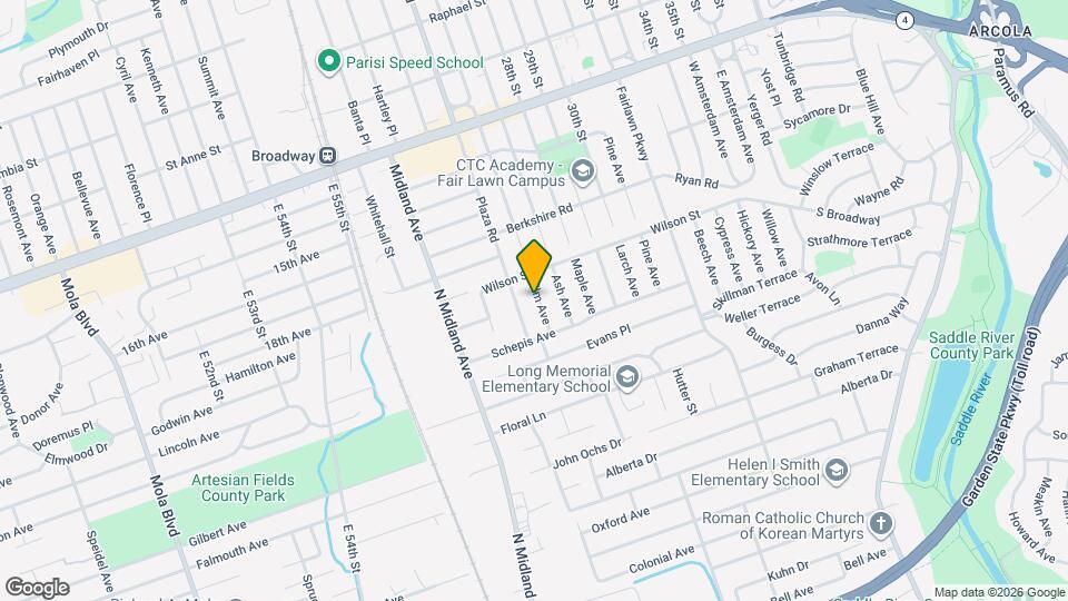 595 Elm Ave Map and Location Details