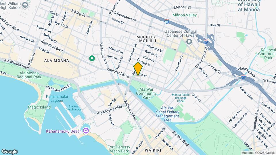 2040 Kapiolani Blvd Mapa y Detalles de la Ubicación