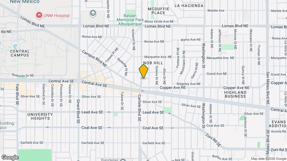 216 Carlisle Blvd NE Map and Location Details