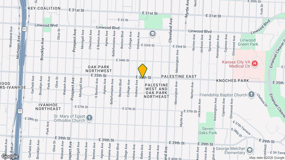 3415 E 35th St Map and Location Details