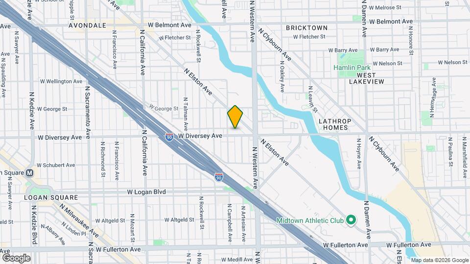2444 W Diversey Ave Map and Location Details