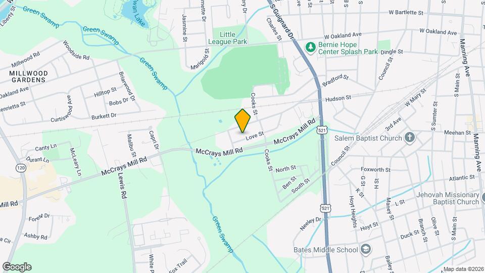 423 Love St Map and Location Details