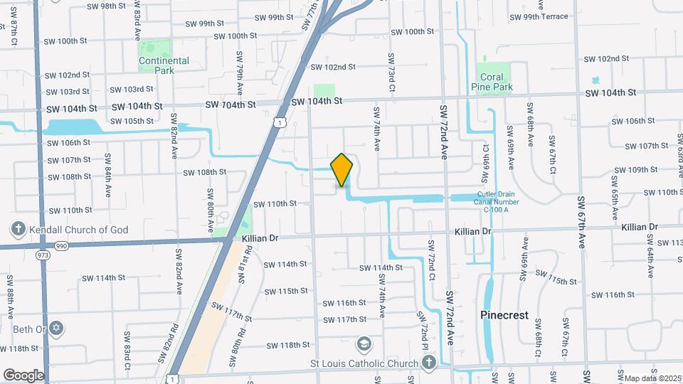 10945 SW 75th Ct Map and Location Details