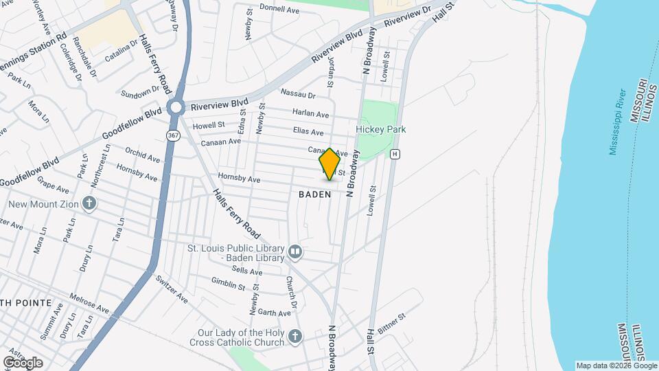 831 Hornsby Ave Map and Location Details