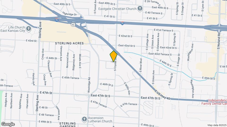 12315 E 44th Terrace Map and Location Details