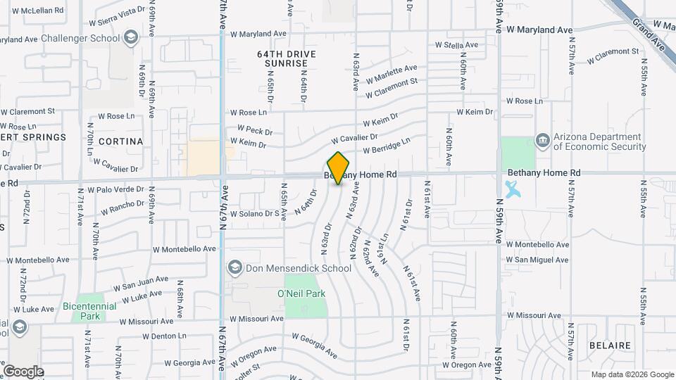 5828 N 63rd Dr Mapa y Detalles de la Ubicación