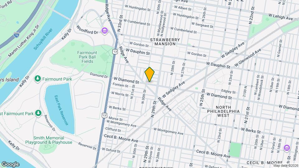 2933 W Diamond St Map and Location Details