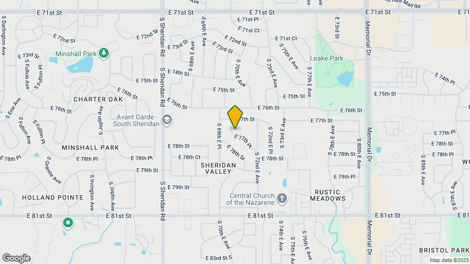 7729 S 70th E Ave Map and Location Details