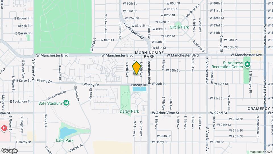 8900 S 11th Ave Map and Location Details