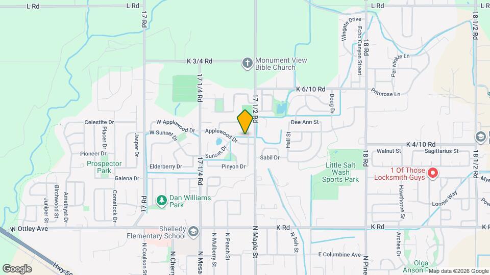721 Ponderosa Dr Map and Location Details