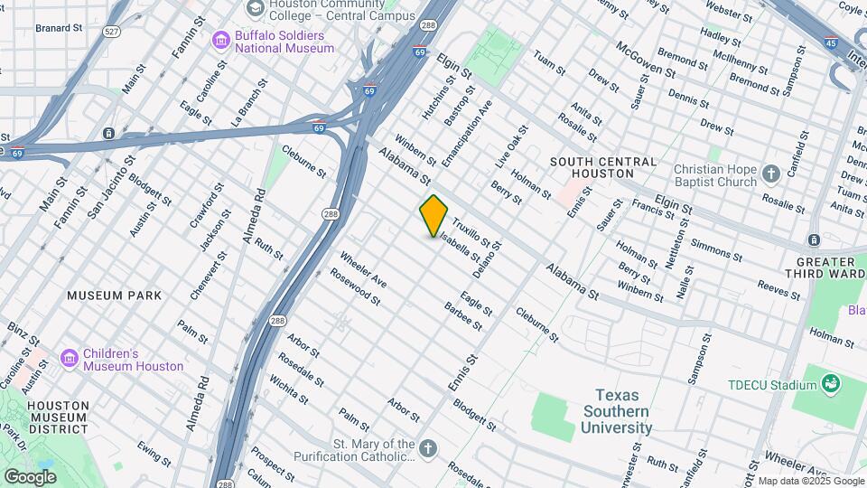 2513 Cleburne St Map and Location Details