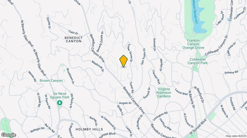1220 Benedict Canyon Drive Map and Location Details