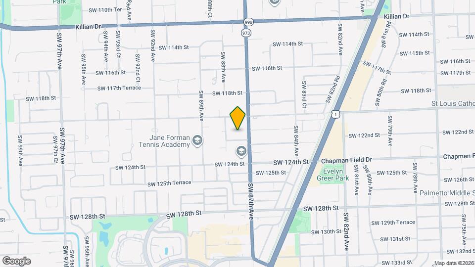 8735 SW 122nd St, Unit Pool house Map and Location Details