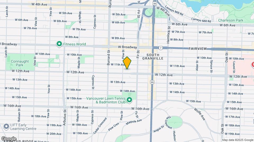 1675 W 12th Ave Map and Location Details