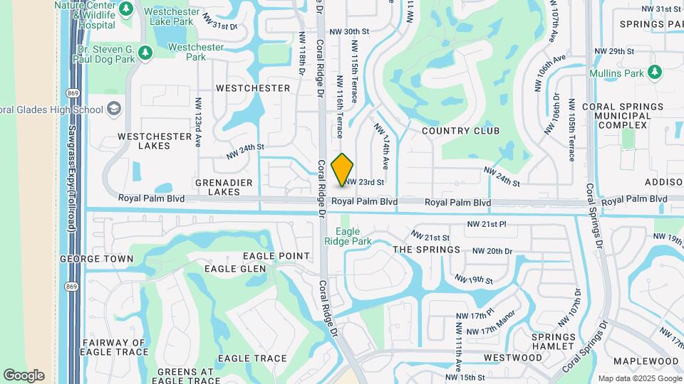 11633-11641 Royal Palm Blvd Map and Location Details