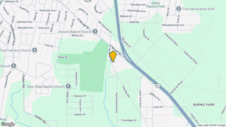 214 Keeling Rd Map and Location Details