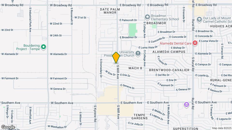 2812 S Mill Ave, Unit 2812 Map and Location Details