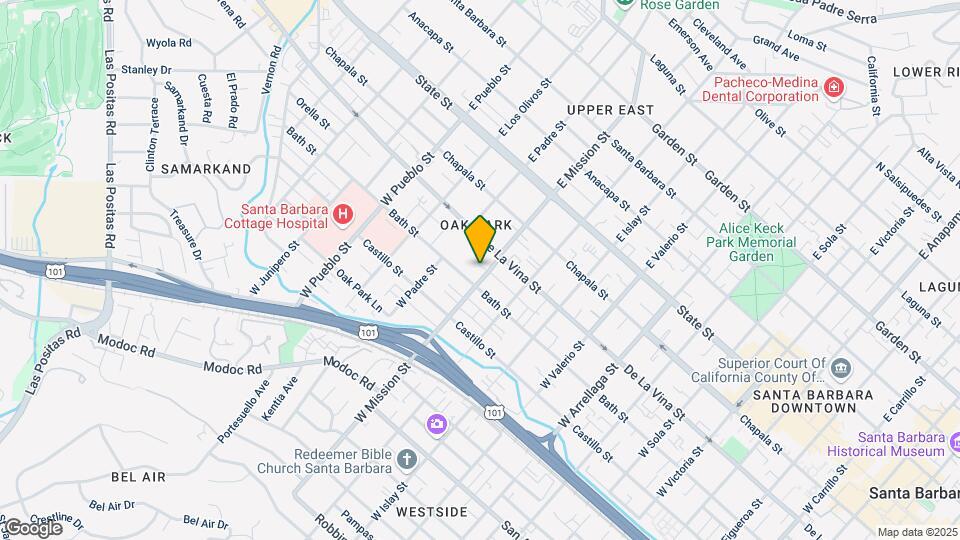 222 W Mission St Map and Location Details