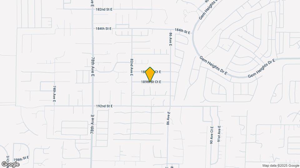 8322 189th St Ct E Map and Location Details