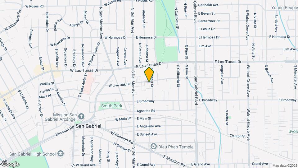 220 E Live Oak St Map and Location Details