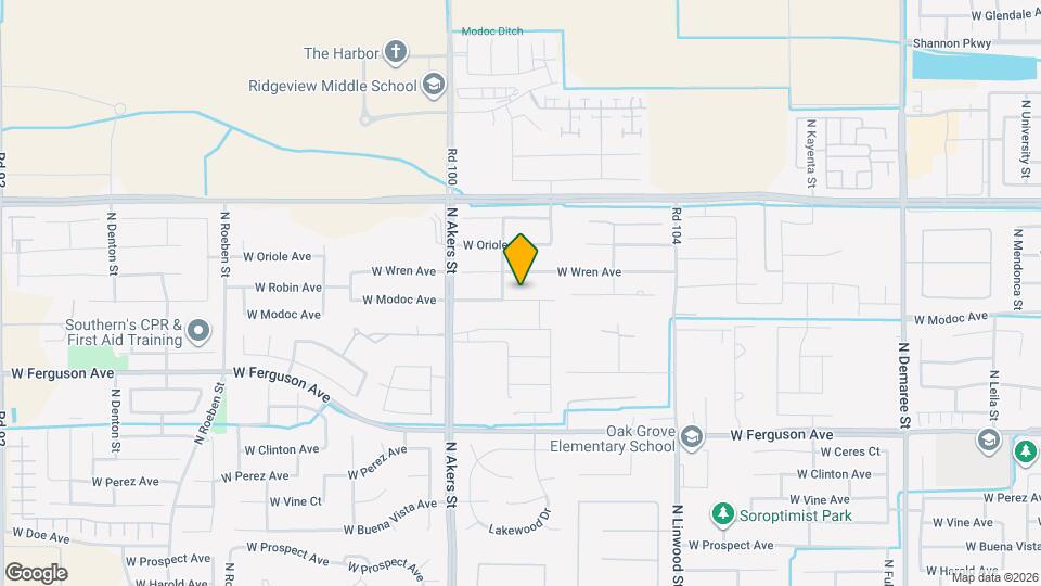 5032 W Modoc Ave Map and Location Details