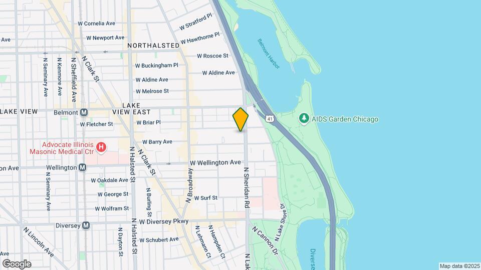 3110 N Sheridan Rd, Unit 1603 Map and Location Details