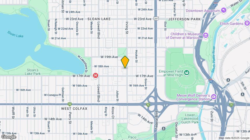1737 Irving St Map and Location Details