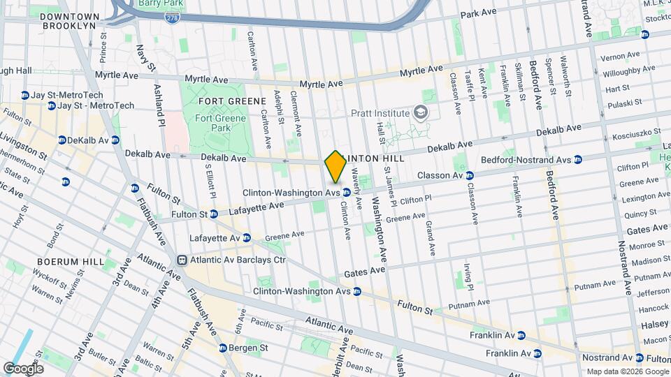 332 Clinton Ave Map and Location Details