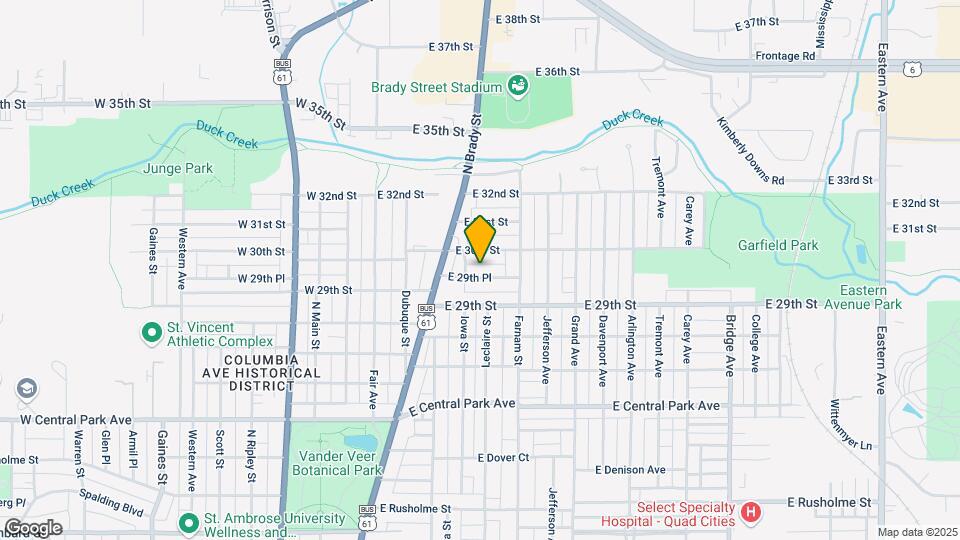 416 E 29th Pl Map and Location Details