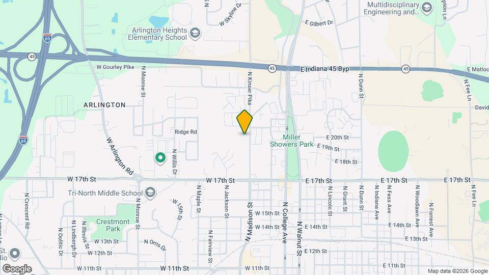 1435 N Kinser Pike Map and Location Details