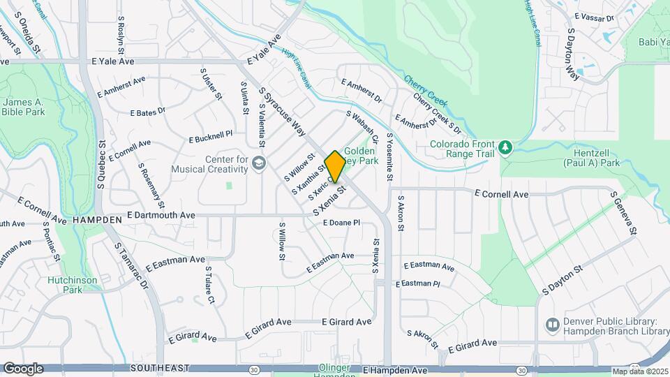 3009 S Xenia St Map and Location Details