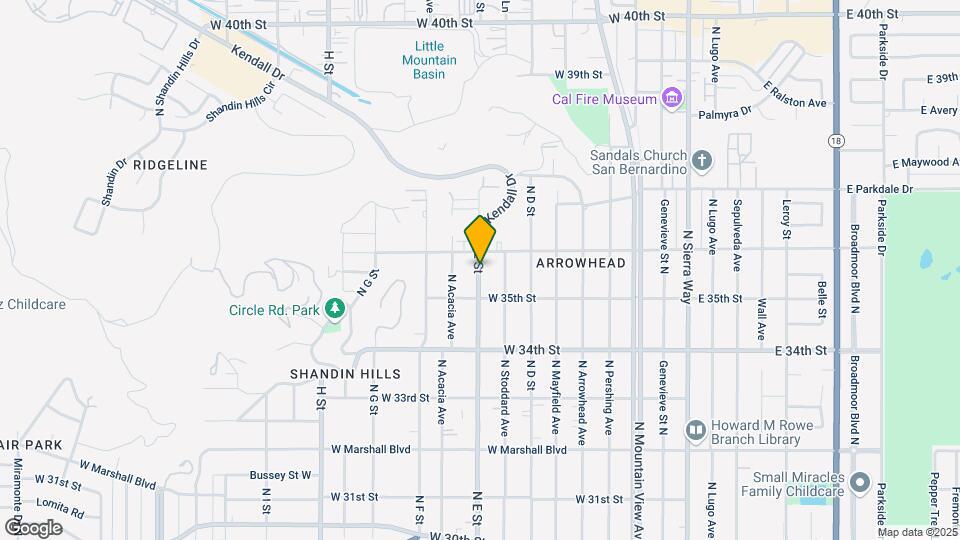 3567 N E St, Unit NA Map and Location Details