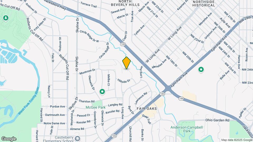 1721 Hillside Dr Map and Location Details