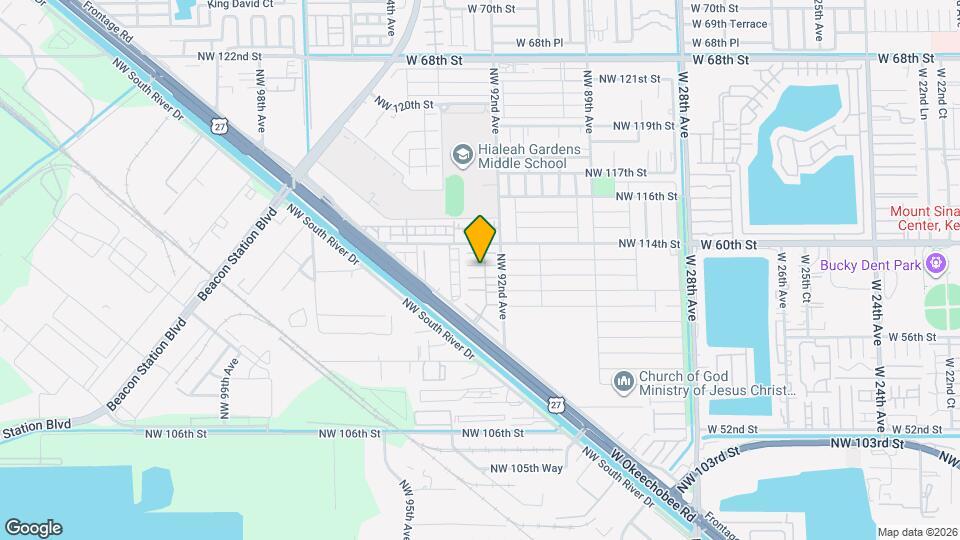 10921 W Okeechobee Rd Map and Location Details