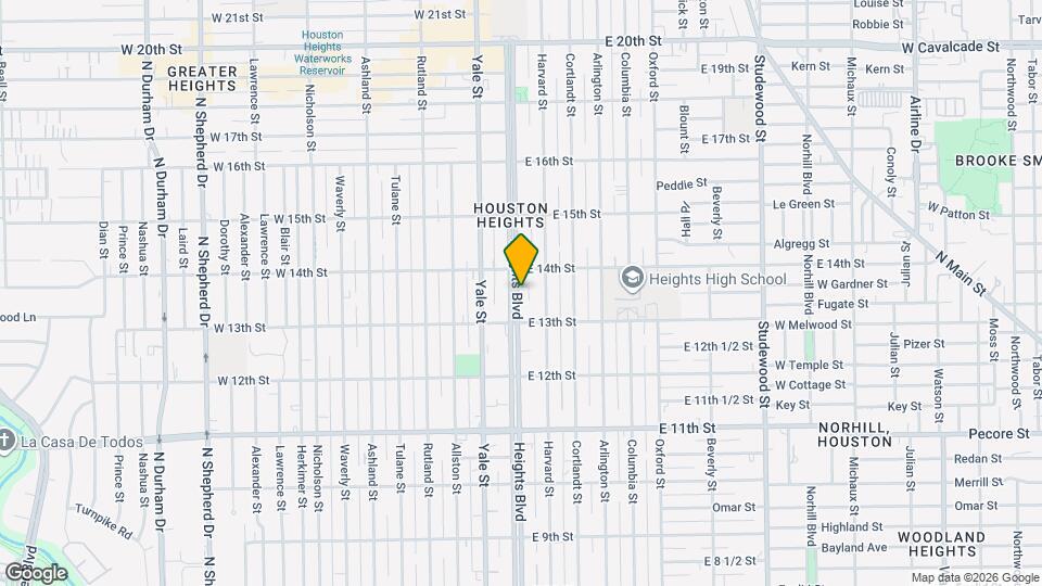 1316 Heights Blvd Map and Location Details