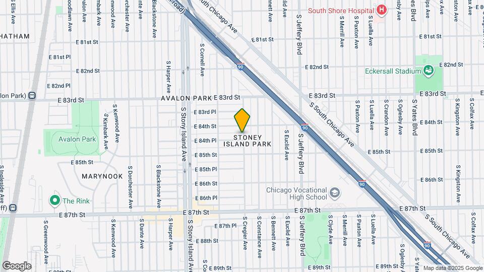 8414 S Cregier Ave, Unit 1 north Map and Location Details